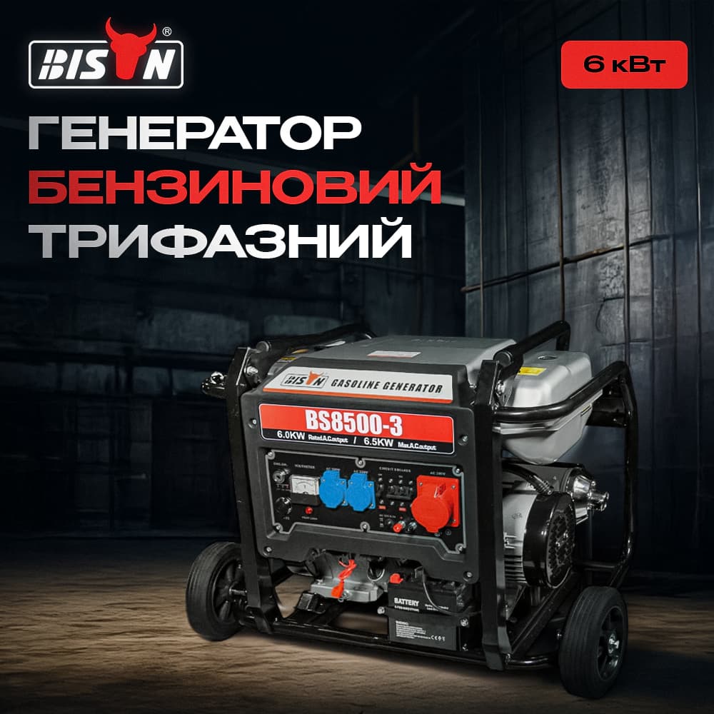 Бензиновий генератор BS8500-3 Bison Бензиновий генератор BS8500-3 Bison