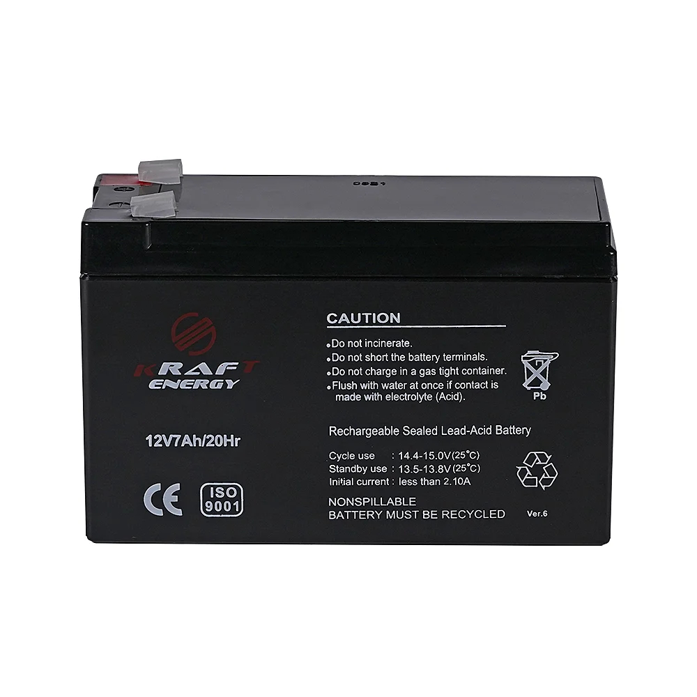 Акумуляторна батарея 12V7Ah/20Hr F2 Kraft свинцево-кислотна Акумуляторна батарея 12V7Ah/20Hr F2 Kraft свинцево-кислотна