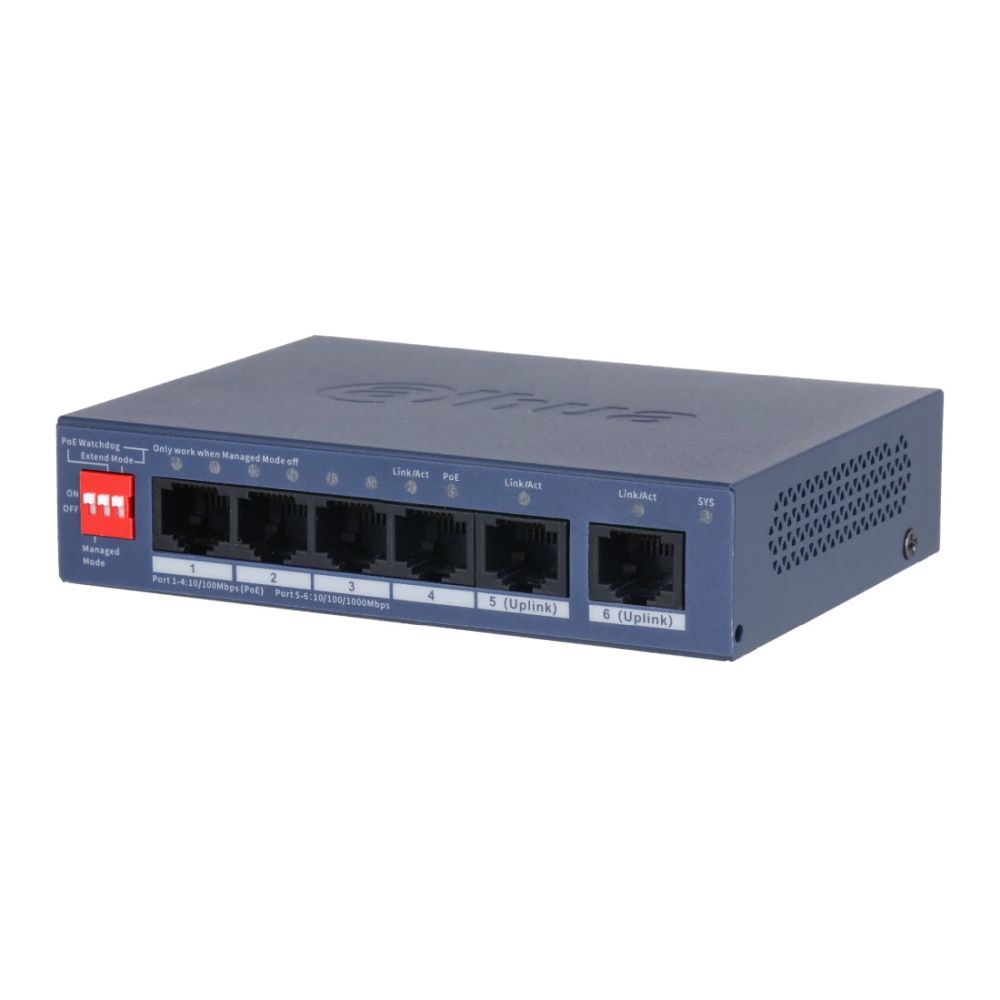 PoE комутатор DH-CS4006-4ET2GT-36 Dahua PoE комутатор DH-CS4006-4ET2GT-36 Dahua