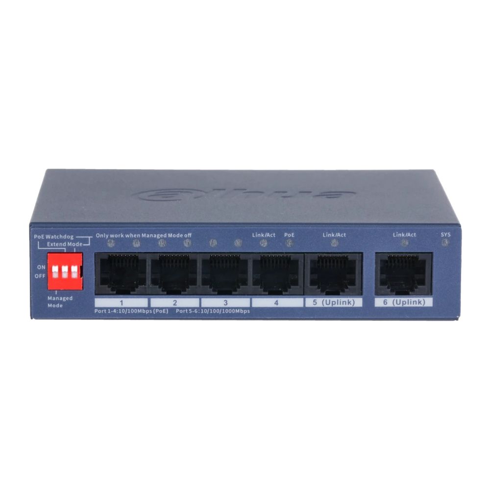 PoE комутатор DH-CS4006-4ET2GT-36 Dahua PoE комутатор DH-CS4006-4ET2GT-36 Dahua