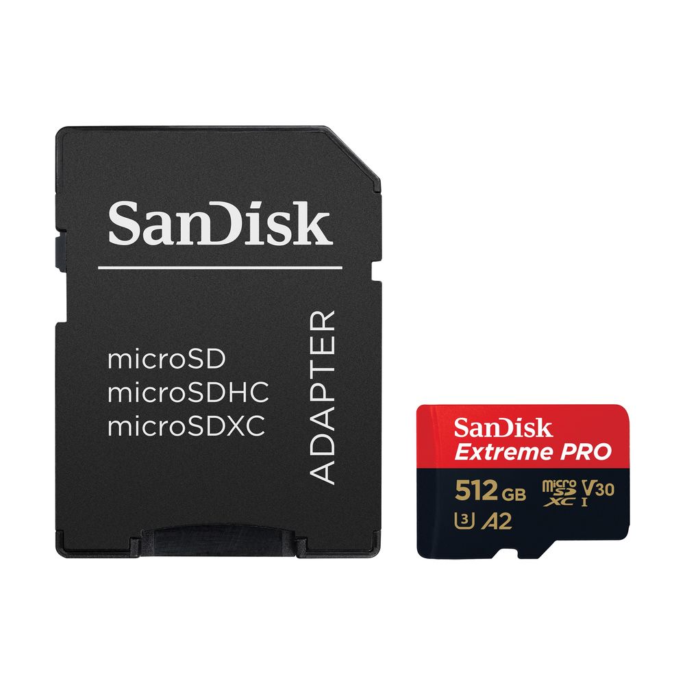 Miсro-SDXC 512GB SanDisk Extreme PRO TransFlash Memory Card (з SD адаптером) class 10 UHS-I Miсro-SDXC 512GB SanDisk Extreme PRO TransFlash Memory Card (з SD адаптером) class 10 UHS-I