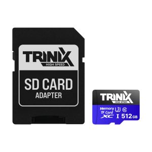 Карта пам'яті 512GB microSDXC (з SD адаптером) U3 V30 A1 Trinix