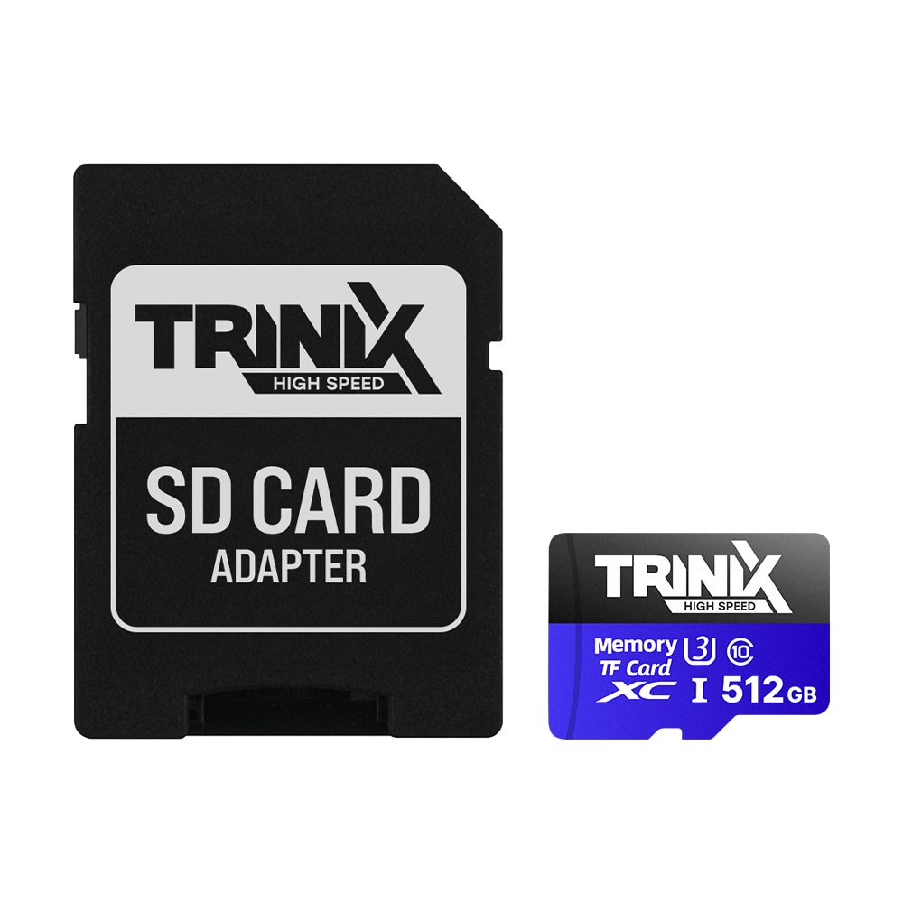 Карта пам'яті 512GB microSDXC (з SD адаптером) U3 V30 A1 Trinix Карта пам'яті 512GB microSDXC (з SD адаптером) U3 V30 A1 Trinix