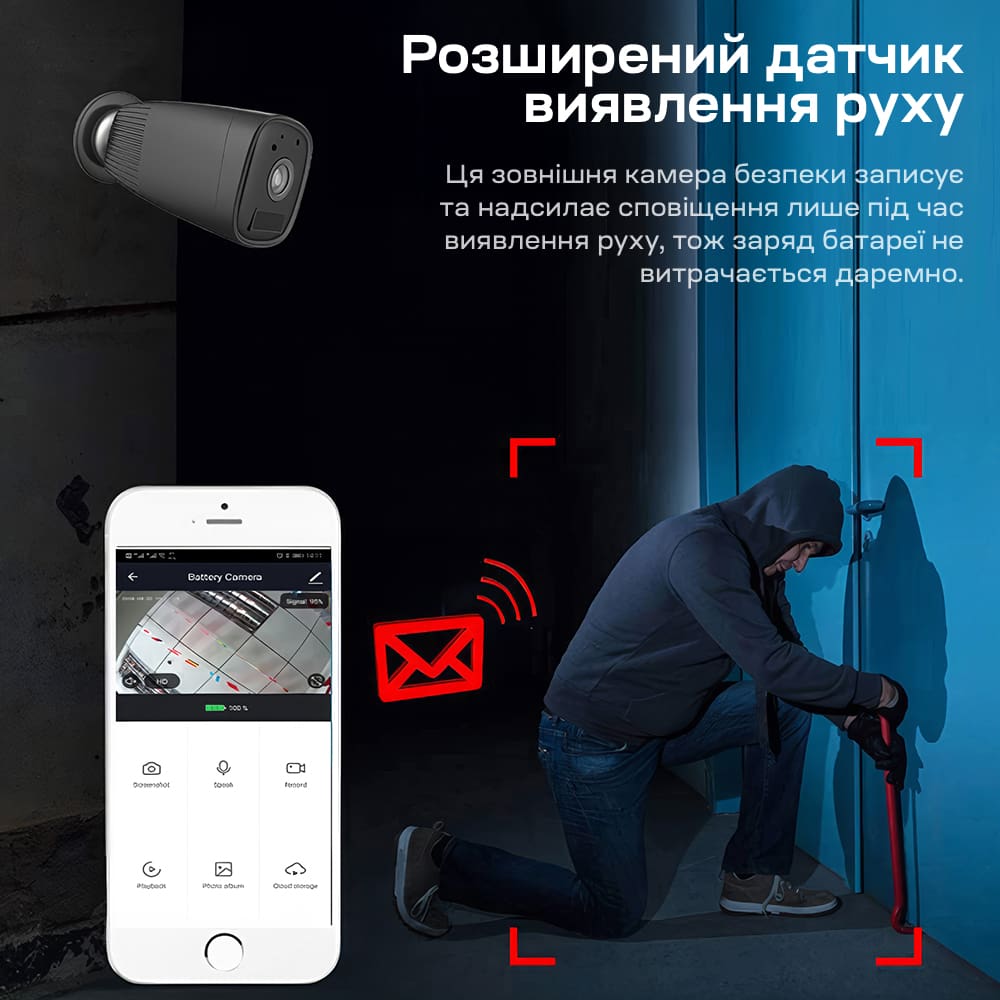Відеокамера VLC-04IB(Tuya), 2Mp, циліндр, MicroSD, Wi-Fi, Black Light Vision Відеокамера VLC-04IB(Tuya), 2Mp, циліндр, MicroSD, Wi-Fi, Black Light Vision