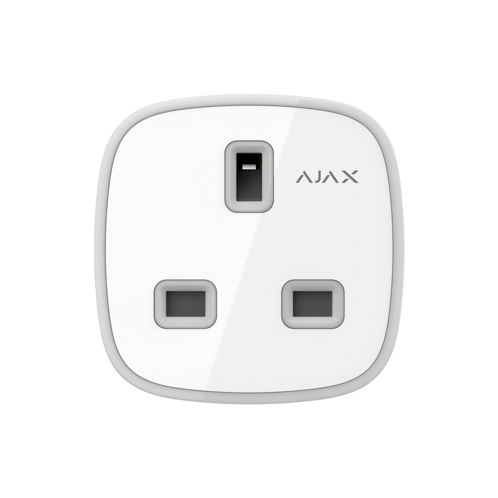 Розумна розетка Ajax Socket Plus (type G) біла Розумна розетка Ajax Socket Plus (type G) біла