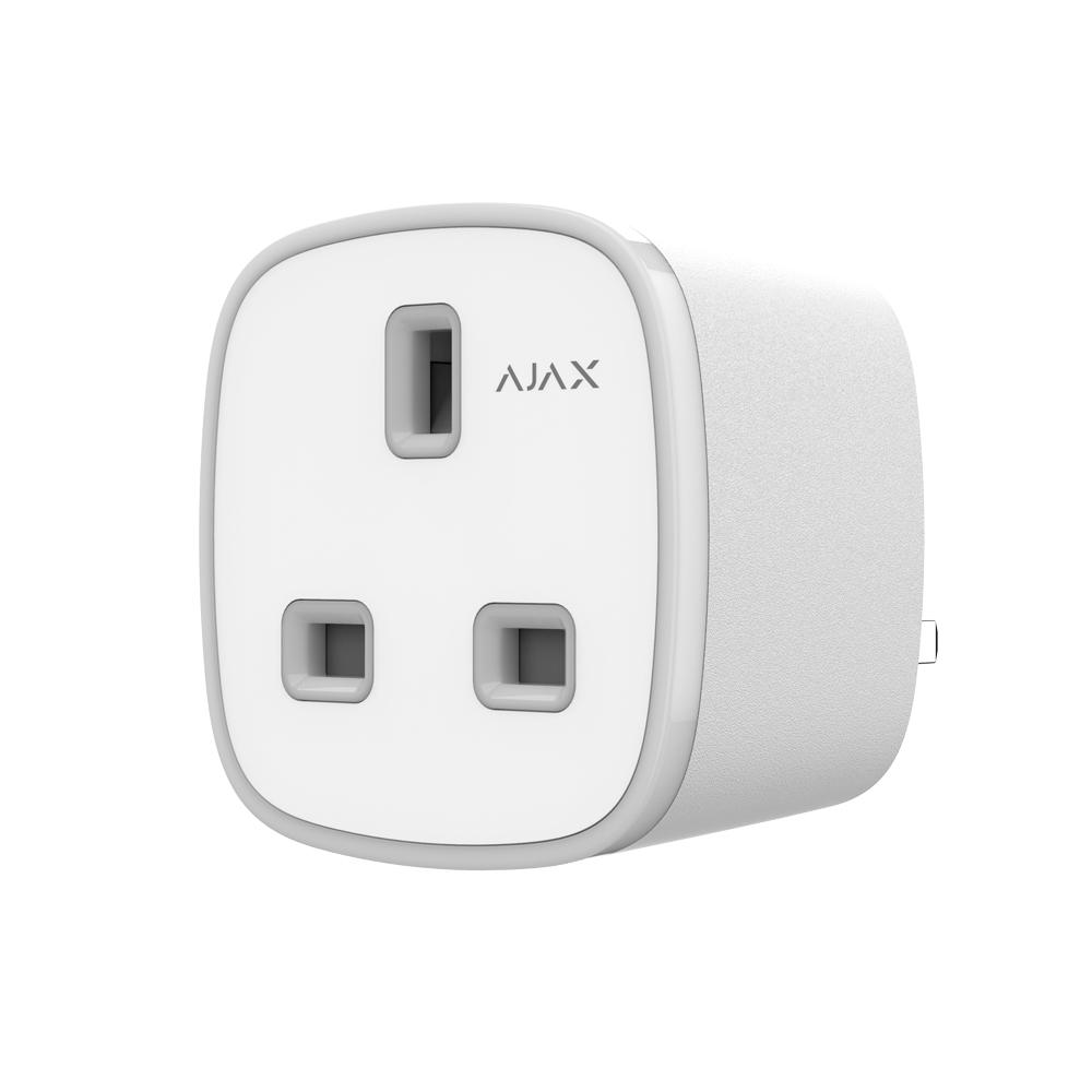 Розумна розетка Ajax Socket Plus (type G) біла Розумна розетка Ajax Socket Plus (type G) біла