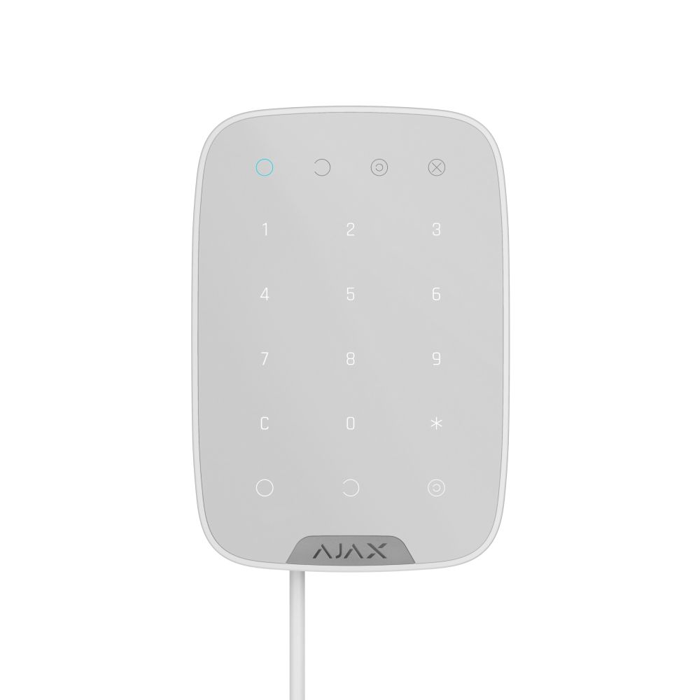 Дротова клавіатура Ajax KeyPad Fibra біла Дротова клавіатура Ajax KeyPad Fibra біла