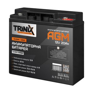 Акумуляторна батарея 12V20Ah/20Hr TRINIX Super Charge свинцево-кислотна
