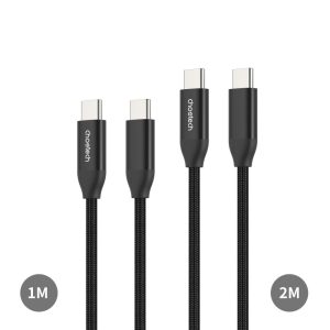 Кабель XCC-1060 USB-C to USB-C PD3.1 1m+USB-C to USB-C 2m Black Choetech