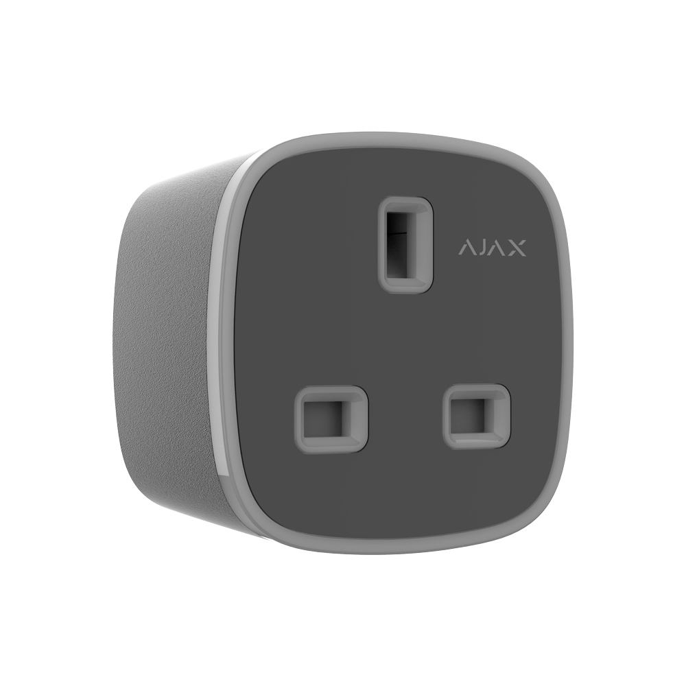 Розумна розетка Ajax Socket Plus (type G) чорна Розумна розетка Ajax Socket Plus (type G) чорна