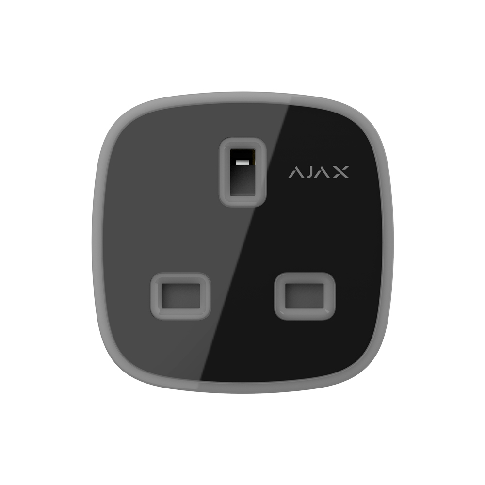 Розумна розетка Ajax Socket Plus (type G) чорна Розумна розетка Ajax Socket Plus (type G) чорна
