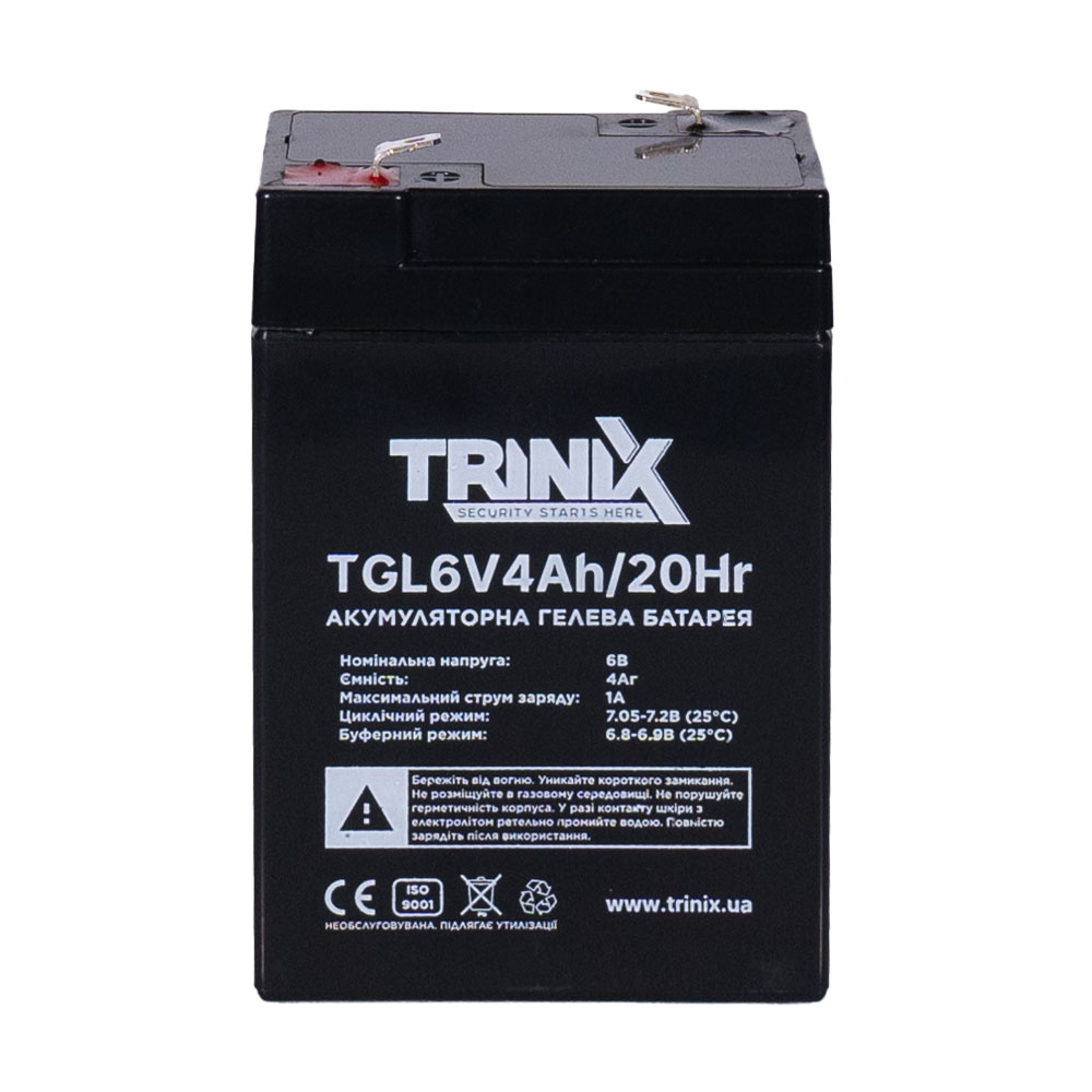 Акумуляторна батарея TGL6V4Ah/20Hr TRINIX GEL Акумуляторна батарея TGL6V4Ah/20Hr TRINIX GEL