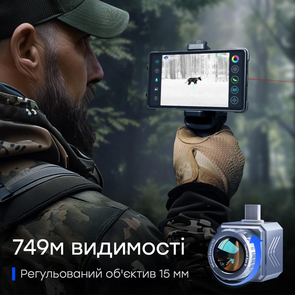 Тепловізор для смартфону XH15 + тримач/екран/далекомір Thermal Master Тепловізор для смартфону XH15 + тримач/екран/далекомір Thermal Master