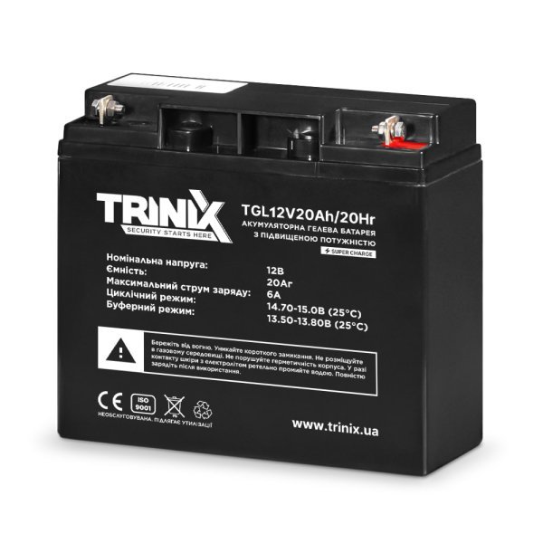 Акумуляторна батарея TGL12V20Ah/20Hr TRINIX GEL Super Charge Акумуляторна батарея TGL12V20Ah/20Hr TRINIX GEL Super Charge