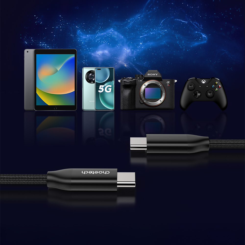 Кабель XCC-1035 USB-C to USB-C PD3.1 1.2m Black Choetech Кабель XCC-1035 USB-C to USB-C PD3.1 1.2m Black Choetech