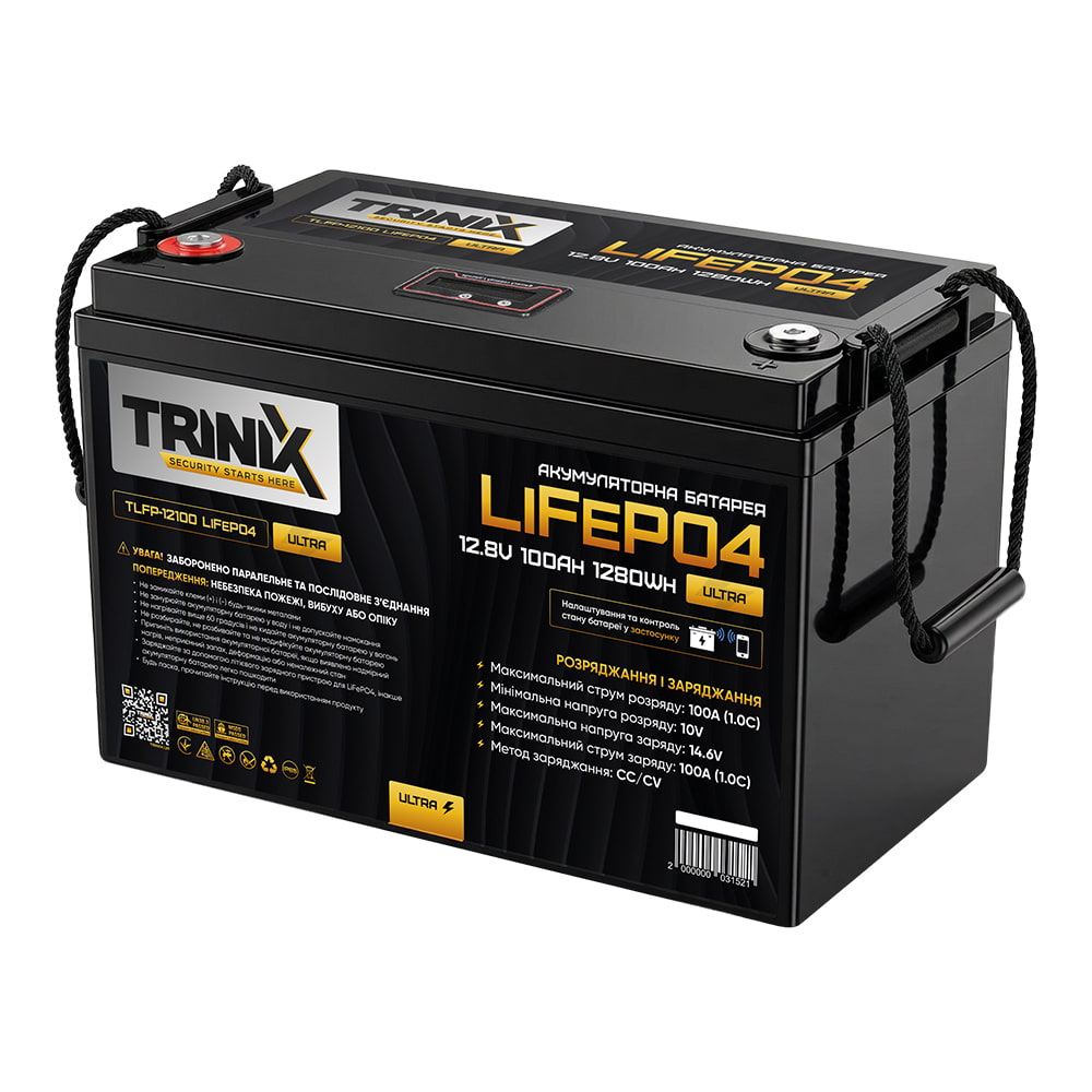 Акумуляторна батарея 100 Ah 12V TLFP-12100 Ultra LiFePO4 TRINIX Акумуляторна батарея 100 Ah 12V TLFP-12100 Ultra LiFePO4 TRINIX