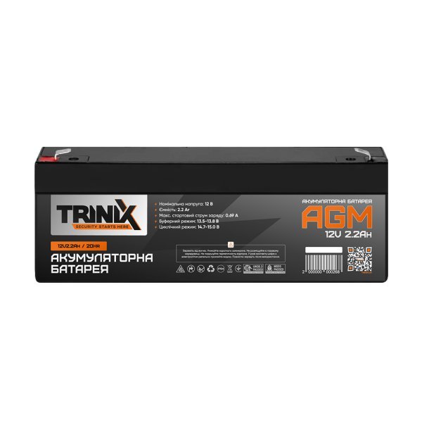 Акумуляторна батарея 12V2.2Ah/20Hr TRINIX свинцево-кислотна Акумуляторна батарея 12V2.2Ah/20Hr TRINIX свинцево-кислотна