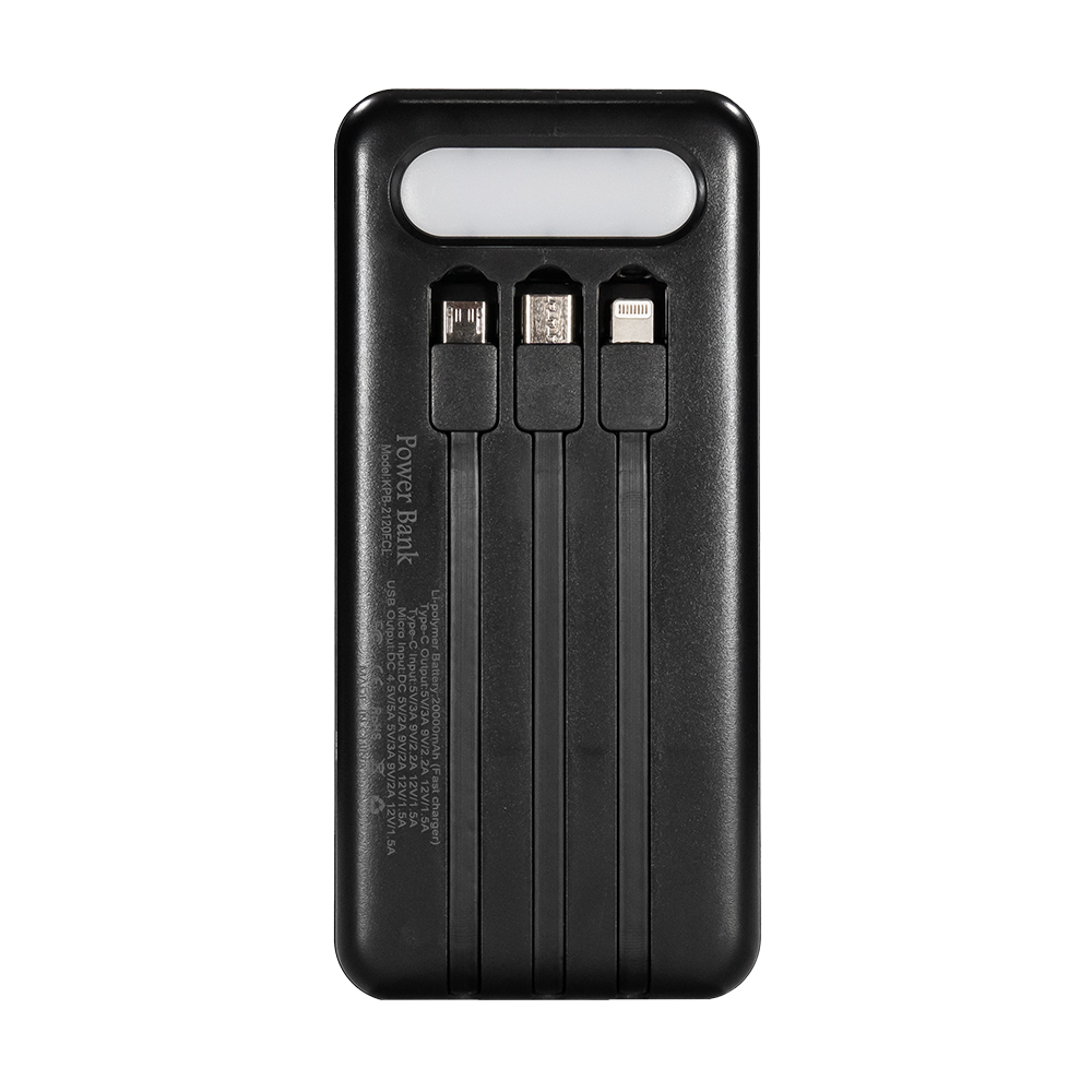 Power Bank KPB-2120FCL (20000 mAh) Black Kraft Power Bank KPB-2120FCL (20000 mAh) Black Kraft