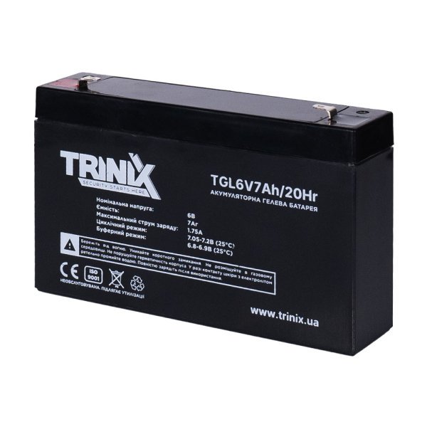 Акумуляторна батарея TGL6V7Ah/20Hr TRINIX GEL Акумуляторна батарея TGL6V7Ah/20Hr TRINIX GEL