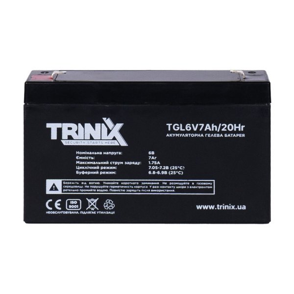 Акумуляторна батарея TGL6V7Ah/20Hr TRINIX GEL Акумуляторна батарея TGL6V7Ah/20Hr TRINIX GEL