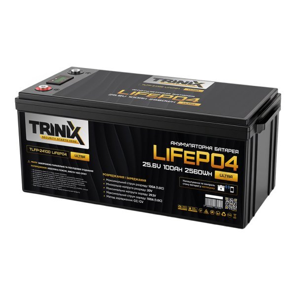 Акумуляторна батарея 100 Ah 24V TLFP-24100 Ultra LiFePO4 TRINIX Акумуляторна батарея 100 Ah 24V TLFP-24100 Ultra LiFePO4 TRINIX