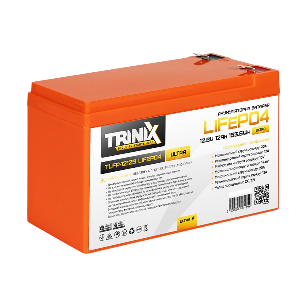 Акумуляторна батарея 12 Ah 12V TLFP-1212S Ultra LiFePO4 TRINIX Акумуляторна батарея 12 Ah 12V TLFP-1212S Ultra LiFePO4 TRINIX
