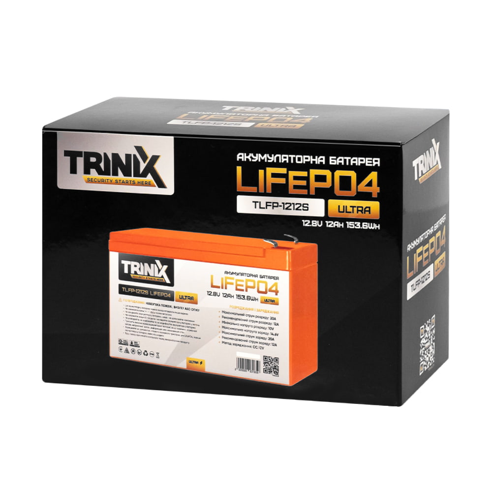 Акумуляторна батарея 12 Ah 12V TLFP-1212S Ultra LiFePO4 TRINIX Акумуляторна батарея 12 Ah 12V TLFP-1212S Ultra LiFePO4 TRINIX