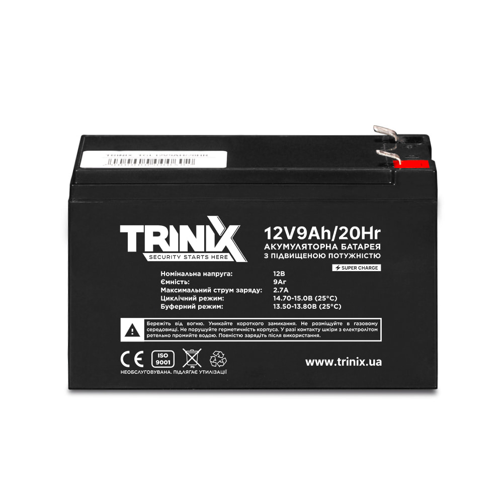 Акумуляторна батарея TGL12V9Ah/20Hr TRINIX GEL Super Charge Акумуляторна батарея TGL12V9Ah/20Hr TRINIX GEL Super Charge