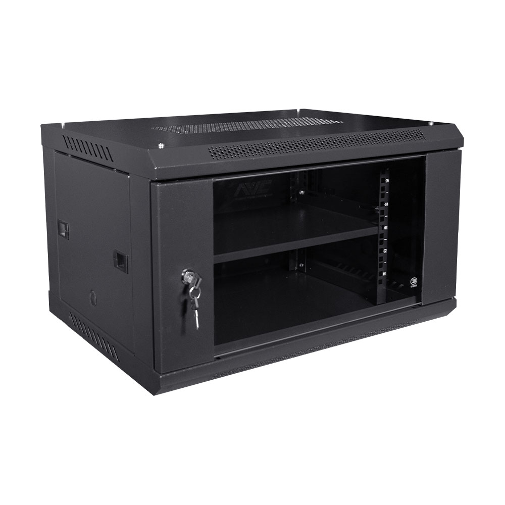 Комутаційна шафа NVC-6U/600x450x350 Black Комутаційна шафа NVC-6U/600x450x350 Black