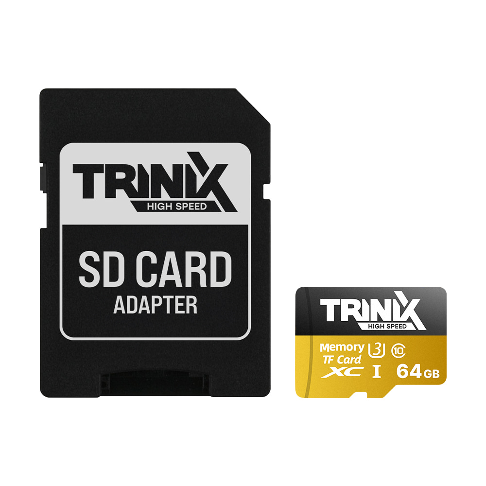 Карта пам'яті 64GB microSDXC (з SD адаптером) U3 V30 A1 Trinix Карта пам'яті 64GB microSDXC (з SD адаптером) U3 V30 A1 Trinix