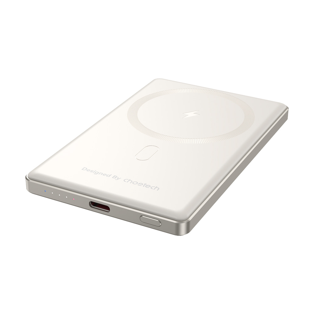 Power Bank B738 з магнітною зарядкою 5000mAh White Choetech Power Bank B738 з магнітною зарядкою 5000mAh White Choetech