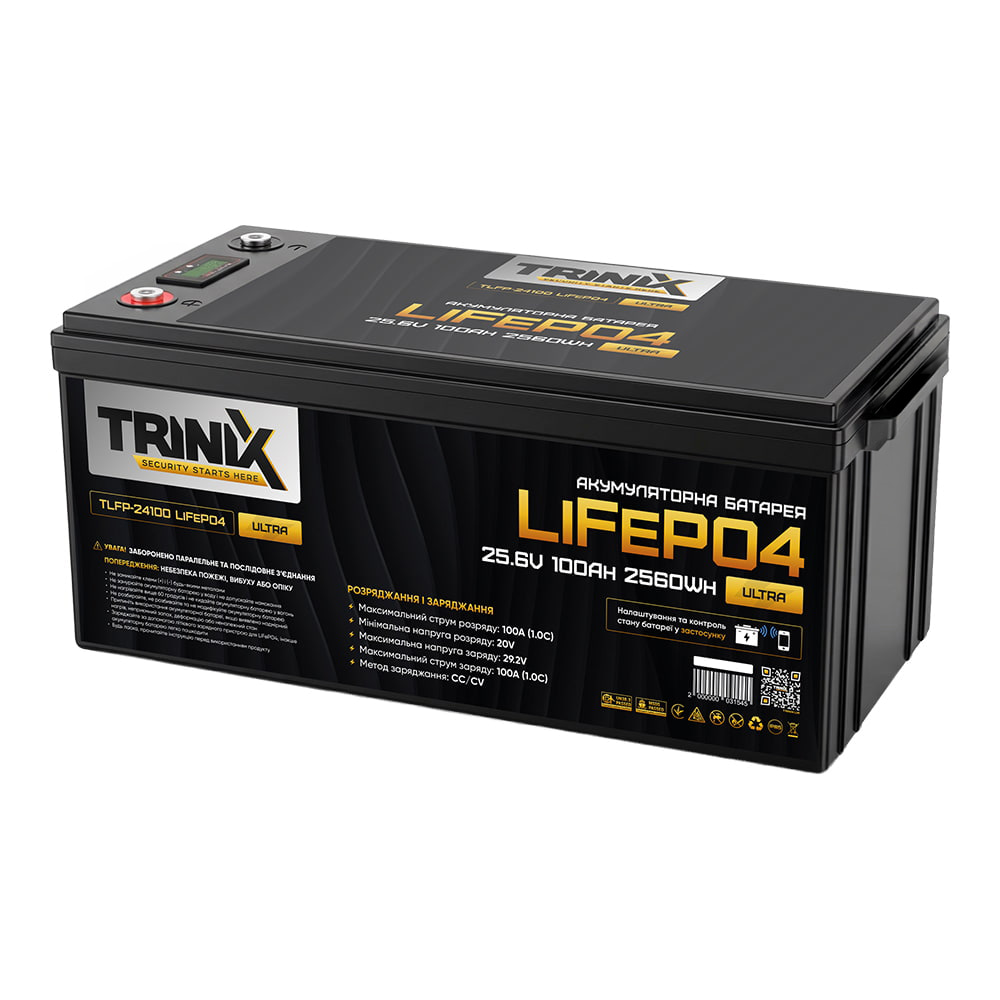 Акумуляторна батарея 100 Ah 24V TLFP-24100 Ultra LiFePO4 TRINIX Акумуляторна батарея 100 Ah 24V TLFP-24100 Ultra LiFePO4 TRINIX