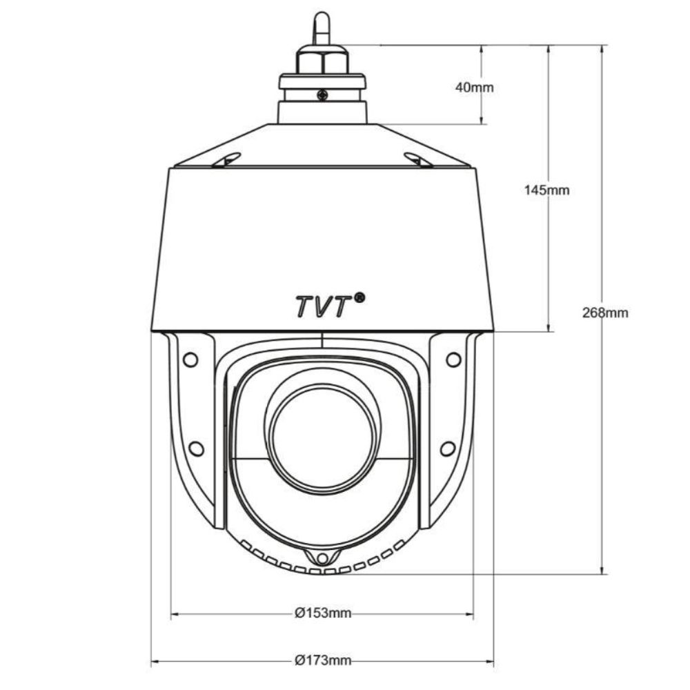 Відеокамера TD-8483IS3N(PE/25M/AR15) TVT 8Mp f=4.8-120 мм Відеокамера TD-8483IS3N(PE/25M/AR15) TVT 8Mp f=4.8-120 мм