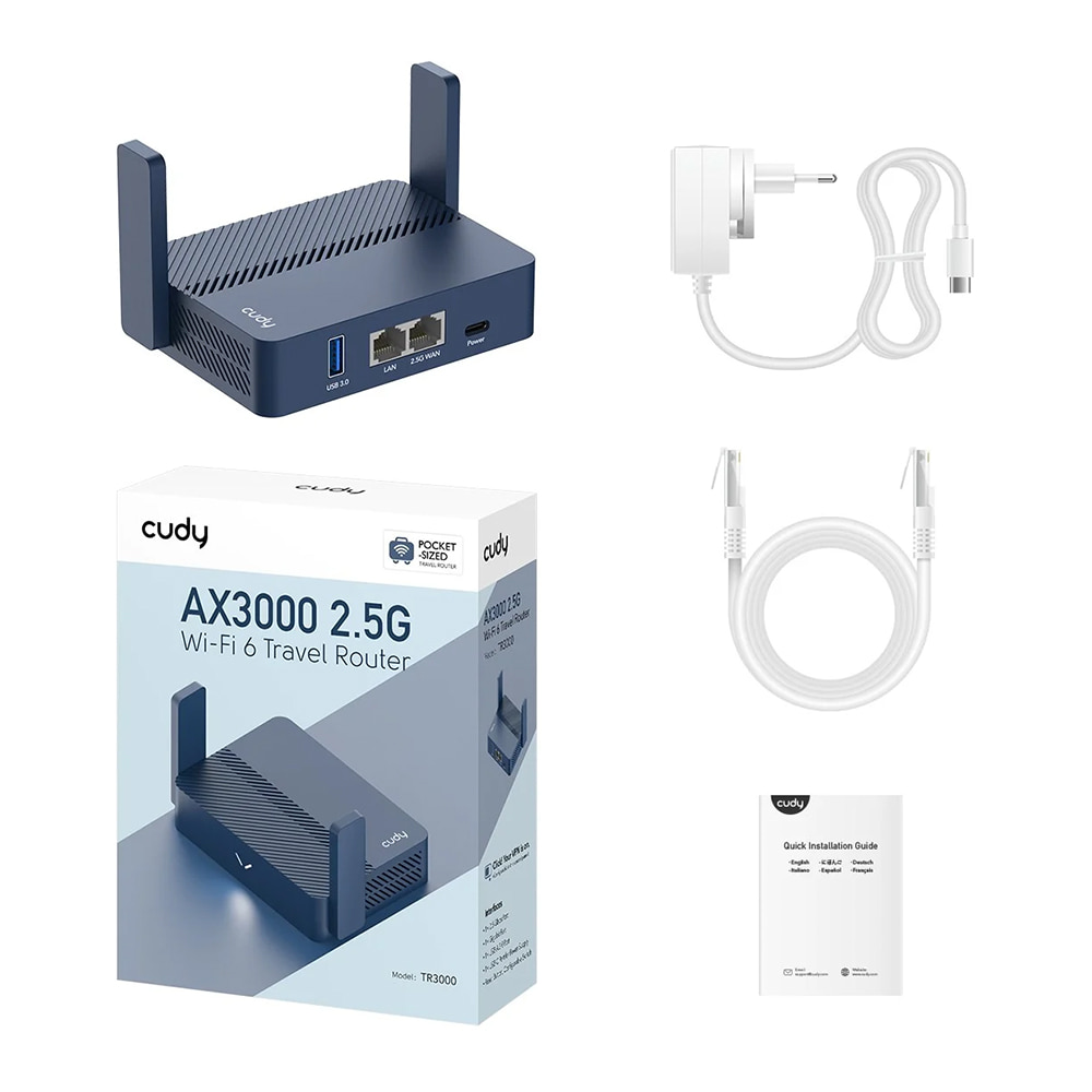 Маршрутизатор TR3000 Wi-Fi VPN Business Router Cudy Маршрутизатор TR3000 Wi-Fi VPN Business Router Cudy