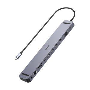 USB-C Хаб M20 11 в 1 HDMI 4k30hz, VGA, 3 USB3.0, RJ45, SD-TF Card Reader, USB-C PD, 3.5мм Choetech