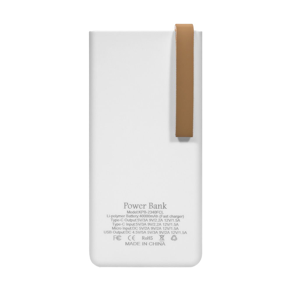 Power Bank KPB-2340FCL (40000 mAh) White Kraft Power Bank KPB-2340FCL (40000 mAh) White Kraft