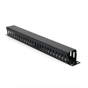 Кабельний органайзер з кришкою, 19", корпус-метал, 1U / 24Port, Q70