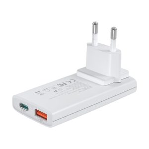 Адаптер PD6011 PD67W GAN A+C Ultra thin wall charger White Choetech