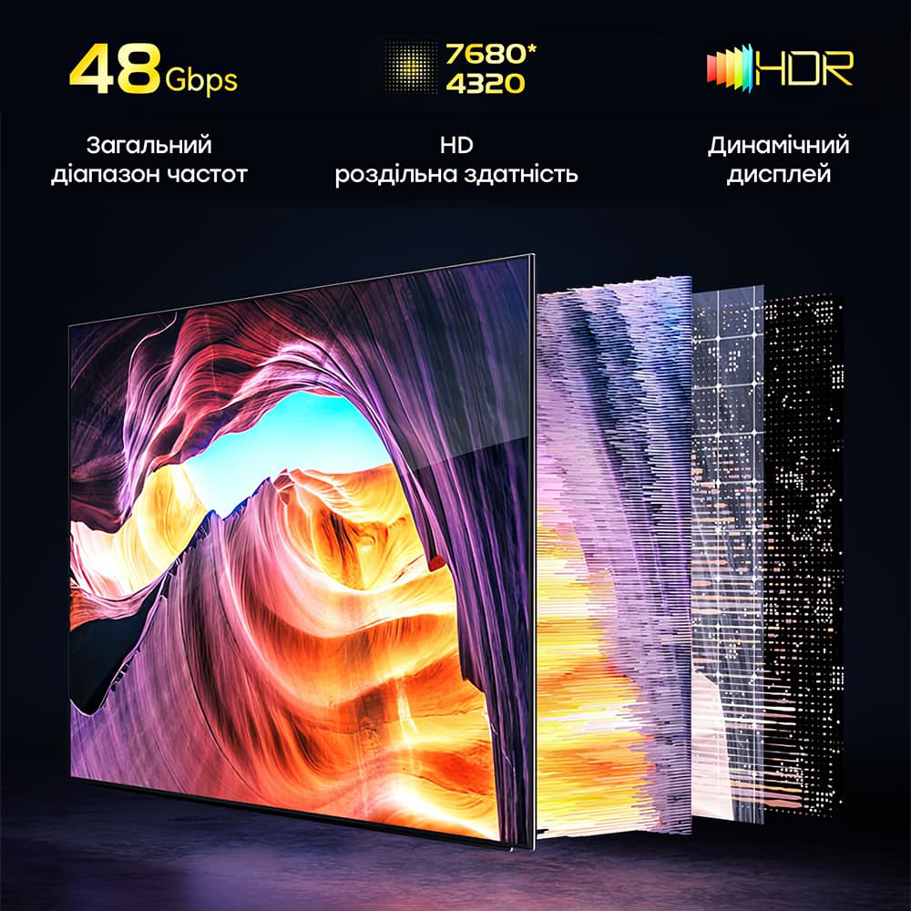Кабель оптичний HDMI 2.1V 100 м (DT-HOF8100) DTECH Кабель оптичний HDMI 2.1V 100 м (DT-HOF8100) DTECH