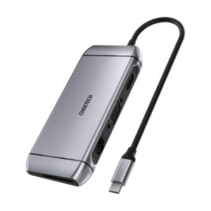 USB-C Хаб M15 9 в 1 HDMI 4k30hz, VGA, 3 USB3.0, RJ45, SD-TF Card Reader, USB-C PD Choetech