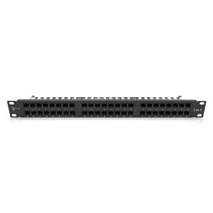 Патч-панель Ritar 48 порта UTP DUAL кат 6 19" 1U неекранована чорна Q10