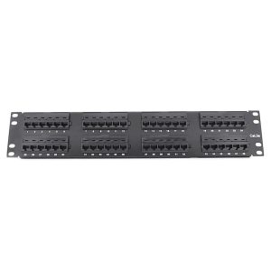 Патч-панель 48 порта UTP DUAL кат 5Е 19" 2U неекранована чорна Q20