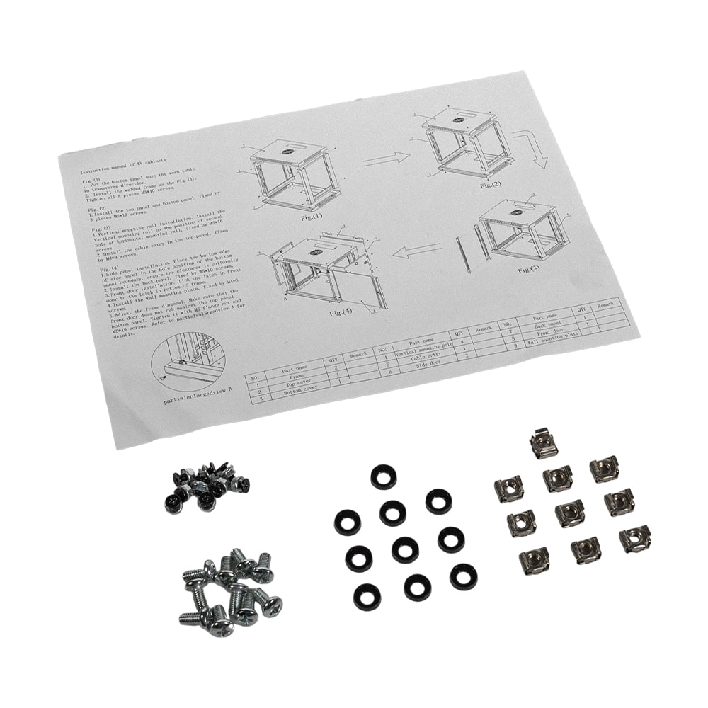 Комутаційна шафа TRX-12U/600x600x637 Black Trinix Комутаційна шафа TRX-12U/600x600x637 Black Trinix