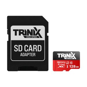 Карта пам'яті 128GB microSDXC (з SD адаптером) U3 V30 A1 Trinix