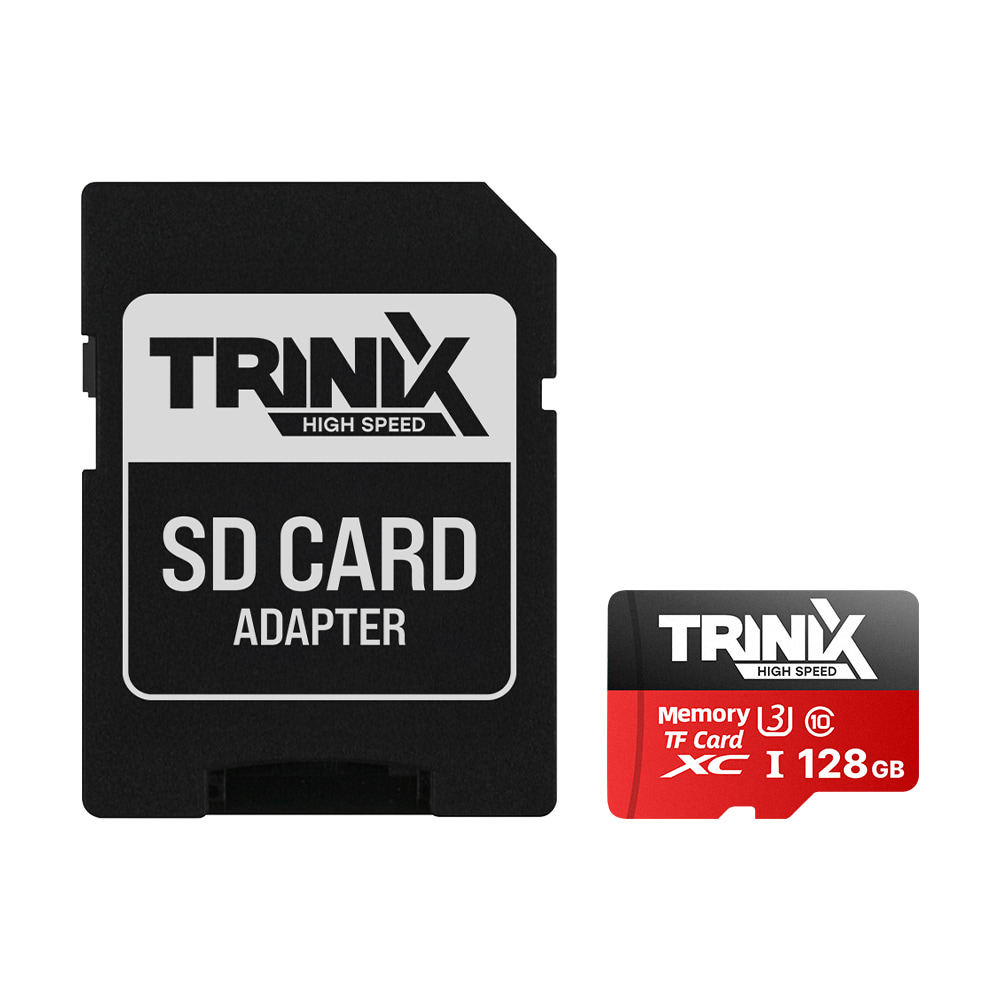 Карта пам'яті 128GB microSDXC (з SD адаптером) U3 V30 A1 Trinix Карта пам'яті 128GB microSDXC (з SD адаптером) U3 V30 A1 Trinix