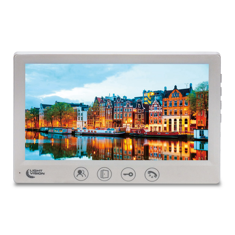Відеодомофон AMSTERDAM FHD WHITE Light Vision Відеодомофон AMSTERDAM FHD WHITE Light Vision