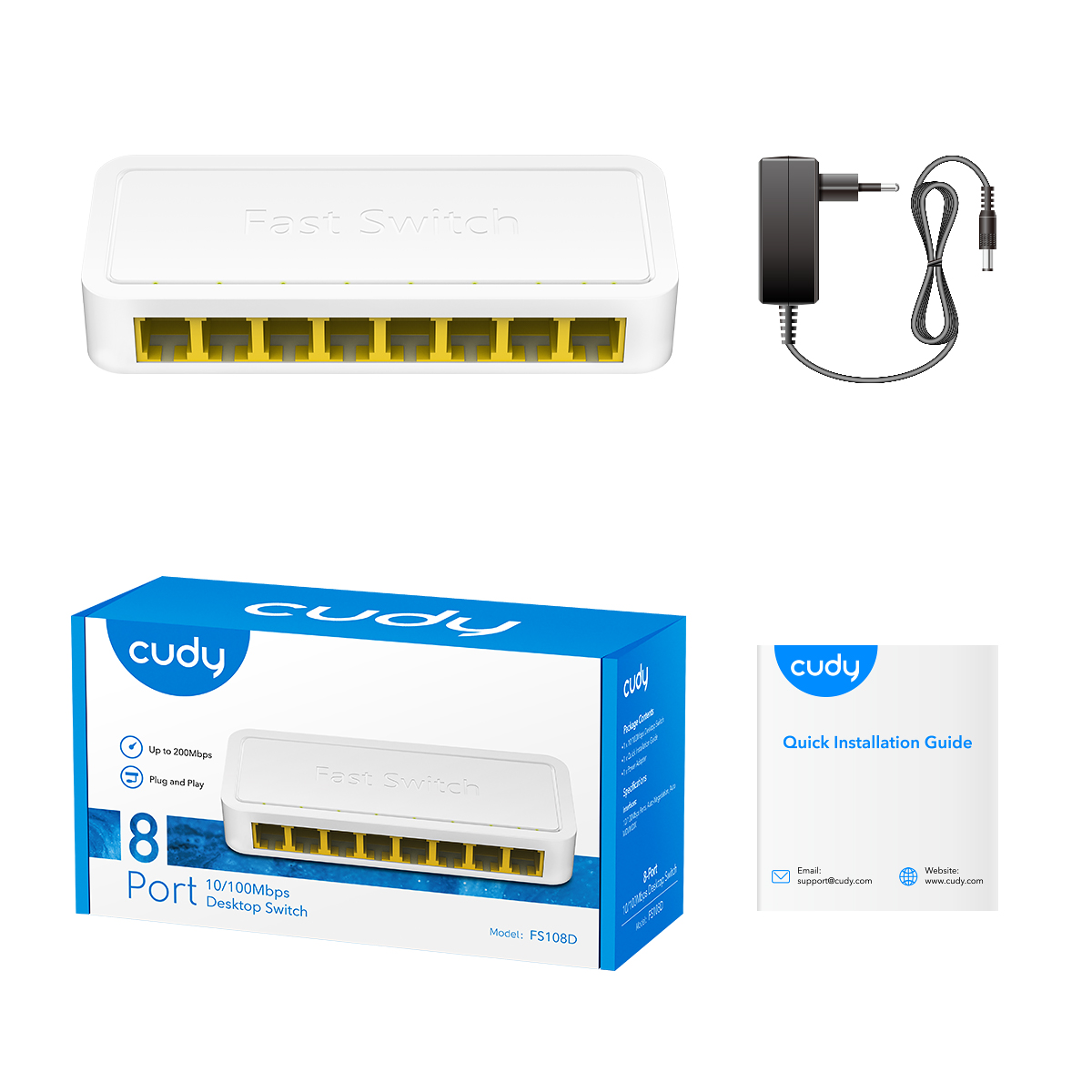 Комутатор FS108D 10/100 Mbps Cudy Комутатор FS108D 10/100 Mbps Cudy