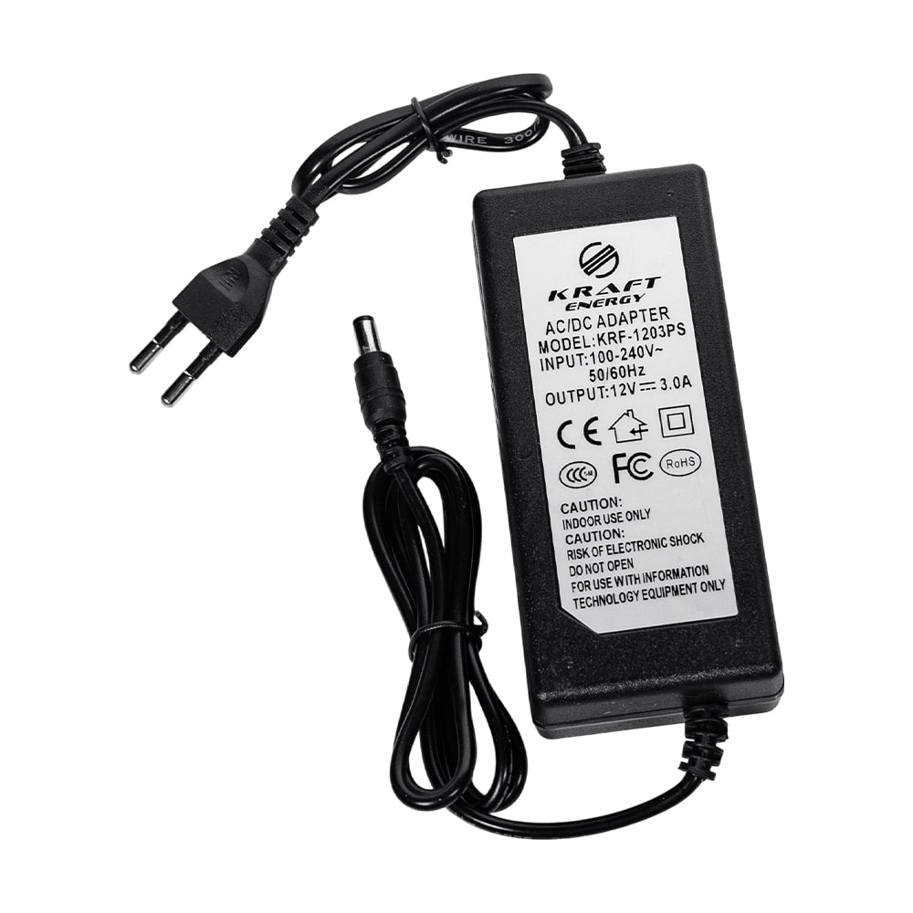 Блок живлення KRF-1203PS Kraft 12V/3A Блок живлення KRF-1203PS Kraft 12V/3A