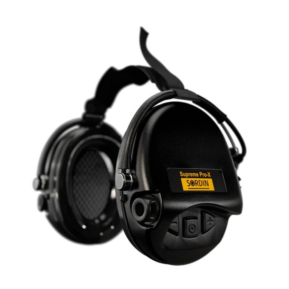 Активні навушники для стрільби Sordin Supreme Pro Neckband Black із заднім тримачем під шолом Активні навушники для стрільби Sordin Supreme Pro Neckband Black із заднім тримачем під шолом