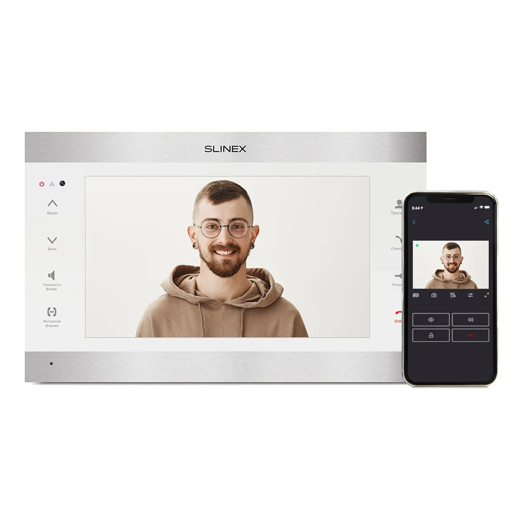 Відеодомофон SL-10IPTHD SILVER+WHITE Slinex Відеодомофон SL-10IPTHD SILVER+WHITE Slinex